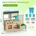 thumbnail image 2 of Mud Kitchen With Planter Box and Trellis, Working Faucet, Stove Burners, Rotary Knobs, 2 of 8