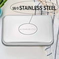 thumbnail image 4 of Toaster Oven Pan, Stainless Steel Toaster Oven Tray Quarter Sheet Pan, 12.4’’x 9.7’’x1’’, Non Toxic & Healthy, Rust Free & Mirror Finish, Easy Clean & Dishwasher Safe, 4 of 7