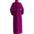 thumbnail image 2 of Bata de baño larga de felpa con cremallera para mujer, suave y esponjosa, ideal para dormir, 2 of 5