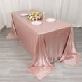 thumbnail image 5 of Efavormart 90"x132" Shiny Blush Rose Gold Round Polyester Tablecloth With Shimmer Sequin Dots, 5 of 10