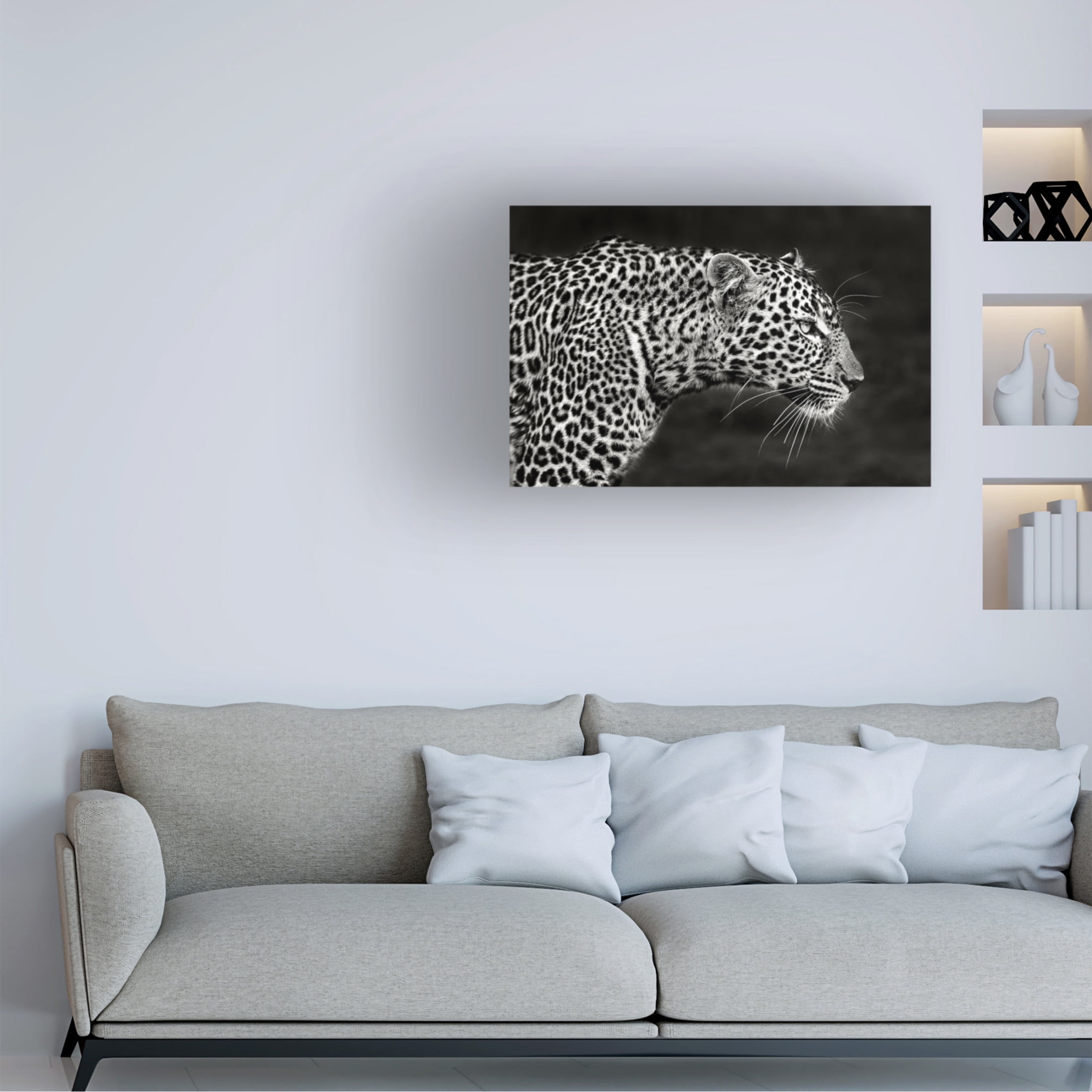 Canvas Wall Art - Xavier Ortega 'Leopard Close Up' Wall Art for Living Room, Bedroom, or Office Décor by Trademark Fine Art - 24 x 16 Inches