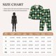 thumbnail image 4 of Balery Green Squares Conjunto de Pijama con Estampado para Mujer, Conjunto de Dos Piezas con Manga Larga, Ropa de Dormir Suave con Bolsillos, Pijamas Cómodos-Large, 4 of 7
