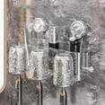 thumbnail image 5 of Suction Cup Toothbrush Holder with Caps for Bathroom, No Drilling & Wall Mounted with Toothpaste Holder, Punch Free Toothbrush Holder Set, Bathroom Organizer for Toiletry, 1 Pcs, 12.8x5.75x7.36", 5 of 8