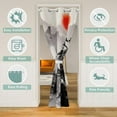 thumbnail image 2 of Misty Mountains Door Curtain for Doorway Privacy,Japanese Style Ukiyoe Sliding Closet Door Curtains Old Temple Pine Trees Privacy Curtain Cover for Room Divider Not Blackout Curtain,W42 X L80, 2 of 5