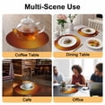 thumbnail image 2 of Burnt Orange Yellow Ombre Round 13 Inch Placemats Set of 8, Modern Art Abstract Aesthetics HeatResistant Non Slip Place Mats for Dining Table, Wipeable Braided Kitchen Table Mats for Housewarming, 2 of 9