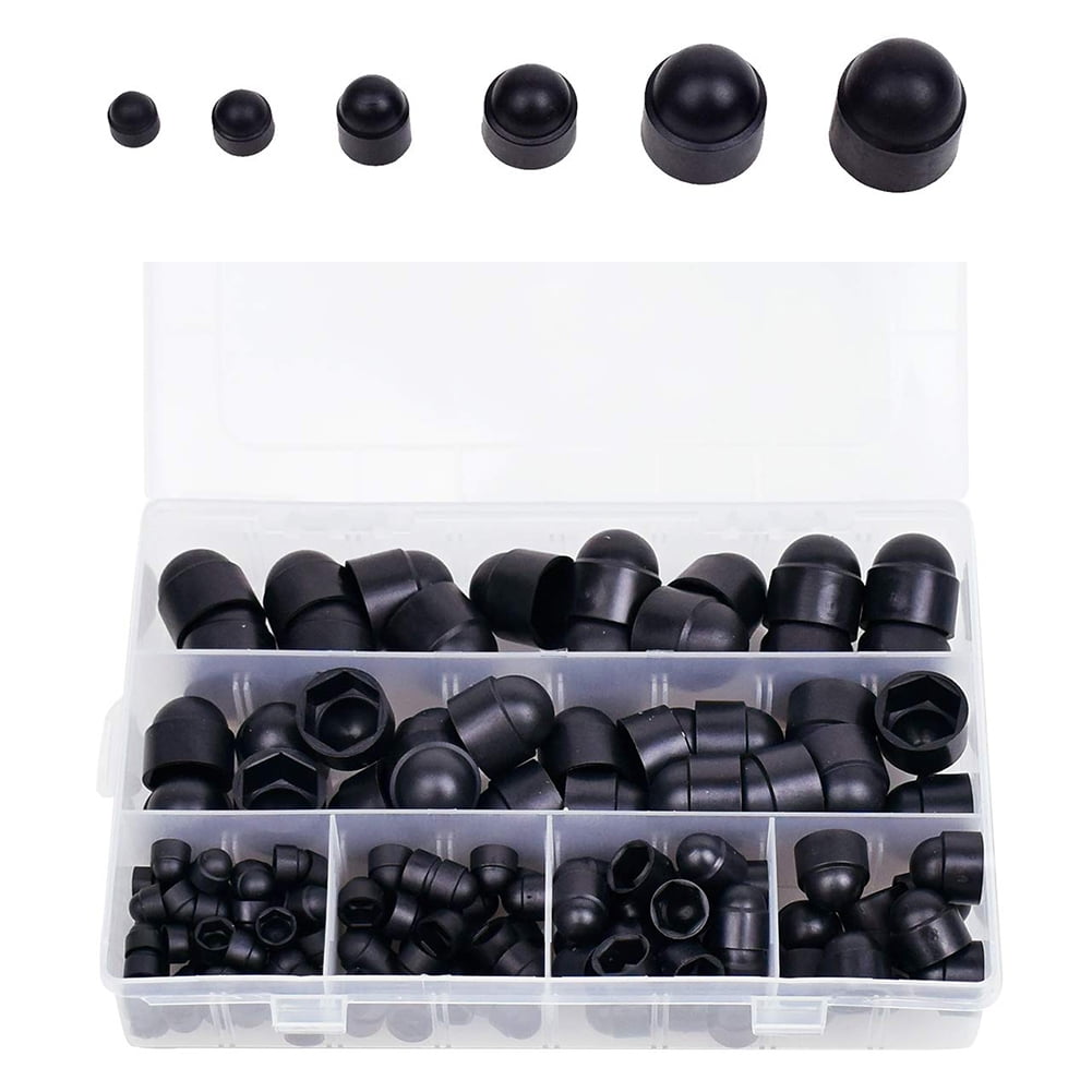 FALYEE 145Pcs Hex Nut Cover Protective M4M12 Bolt Cap Rubber