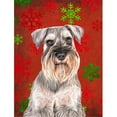 thumbnail image 1 of Red Snowflakes Holiday Christmas Schnauzer Flag Canvas House Size, 1 of 1