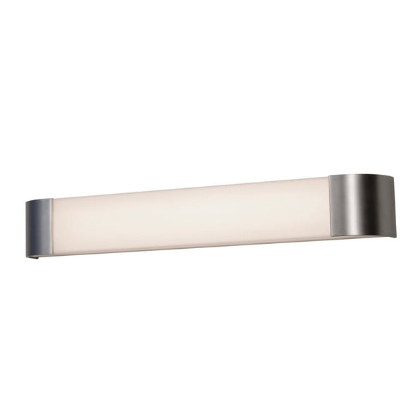AFX Allen 3-feet Satin Nickel LED Vanity, White Acrylic Shade
