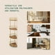thumbnail image 3 of Esquinero Para Baño Estante Organizador Mueble Para Baño 4 Niveles Metalico Dorado Madera Acacia, 3 of 11