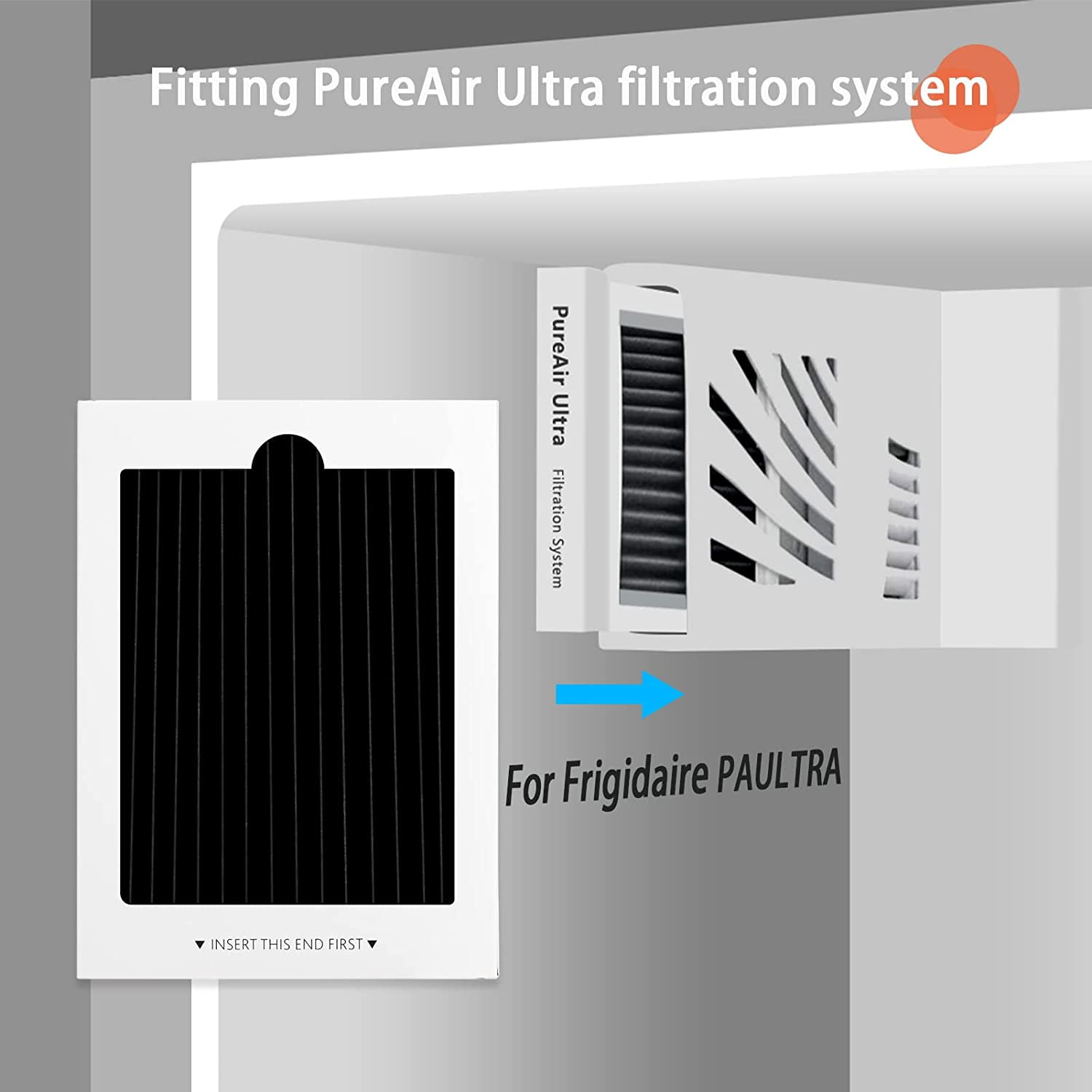 DEWEL Refrigerator Air Filter Replacement for Frigidaire & Electrolux,12 Packs Refrigerator Filter Activated Carbon Filter Reduce Odors for EAFCBF, PAULTRA, RAF1150 242061001,242047801, 242047804