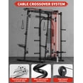 thumbnail image 6 of Smith Machine Multifunctional Power Cage, 2000 LBS Power Rack Smith Bar, Chest Station for Home Gym, 6 of 6