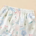 thumbnail image 6 of Paguaki Toddler Baby Girl Pajamas Set Summer Floral Short Sleeve Button Down Shirt Top Shorts 2pcs Pjs Sets Sleepwear, 6 of 7