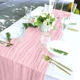 thumbnail image 6 of Yhmxh Cheesecloth Table Runner 35"x118", Boho Table Runner Decor Soft Gauze Rustic Wrinkle Wedding Table Decor for 10ft Table Birthday Party, Baby Shower, Bridal Shower, Home & Event Decor, 6 of 6