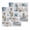 Gray, variant on Blue Oceans Beach Kitchen Dish Towels for Drying Dishes Set of 3, Nautical Coastal Starfish Seashell Waffle Weave Microfiber Hand Tea Bathroom Towels Quick Dry & Absorbent Towel 12x12