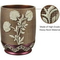 thumbnail image 2 of Popular Bath Ombre Rose Waste Basket, Burgundy-Gold, 2 of 3
