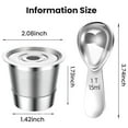 thumbnail image 5 of K Cup Reusable Coffee Pods, Stainless Steel Refillable K Cup, Metal K Cups Coffee Pods for Keurig 1.0 Coffee Maker, K Cup Filters, Eco-Friendly, BPA-Free, Silver With Spoon, 5 of 6