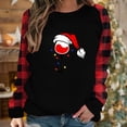 thumbnail image 1 of Puntoco Camiseta de manga larga con estampado de cuadros y cuello redondo para mujer Puntoco Puntoco-2196, 1 of 9