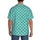 thumbnail image 3 of Balery Aquamarine Glitter1 Camisa Casual de Manga Corta con Botones para Hombre, Texturizada, Estilo Cubano, para Playa, Verano-Small, 3 of 5