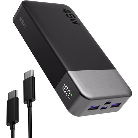 Portable Charger, 20000mAh Power Bank, 45W Bank Fast Charging, Battery Pack with C to Cable, Digital Display for iPhone Android Laptop etc()