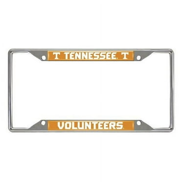 Tennessee Volunteers Chrome Metal License Plate Frame, 6.25in x 12.25in