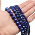 thumbnail image 3 of K-KED Natural Blue Lapis Lazuli Round Loose Beads 15" 4,6,8,10,12mm Delicate Jewelry Making-6 mm, 3 of 6