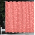thumbnail image 3 of Ambesonne Geometric Shower Curtain, Repetitive Xmas Stars, 69"Wx70"L, Dark Salmon and White, 3 of 4