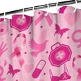 thumbnail image 3 of Pink Breast Cancer Shower Curtain 36"x72" ,Bathroom Decorative Shower Curtains Set with 12 Hooks,Modern Waterproof Washable Shower Curtain, 3 of 6