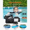 thumbnail image 4 of KFFKFF Above Ground Pool Pump, 2 HP, 135 GPM Max Flow Single Speed Swimming Pool Pump, 220V 3450 RPM 61 ft Max Head Lift with PP Shell Strainer Basket, 4 of 9