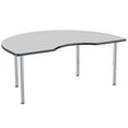 thumbnail image 1 of ECR4Kids 48in x 72in Kidney Everyday T-Mold Adjustable Activity Table Grey/Navy/Silver - Super Leg, 1 of 7