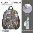 thumbnail image 5 of Stylish Dog Lover Backpack with Puppy and Bone Print, Lightweight Small Travel Bag for Commute and Daily Use, 5 of 6