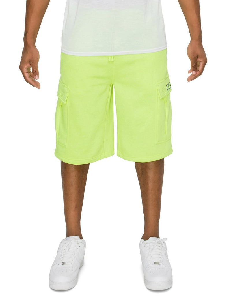 Victorious Men's Heavyweight Fleece Cargo Shorts VS76 - Neon