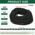 thumbnail image 2 of Uxcell 100 ft 18AWG 2-Conductor Twisted Cloth Covered Wire, Black, 2 of 7