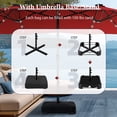 thumbnail image 3 of Summit Living 15ft Double-Sided Solar Patio Umbrella with Base (Included) Large Outdoor Umbrella with Solar Lights - Burgundy, 3 of 9