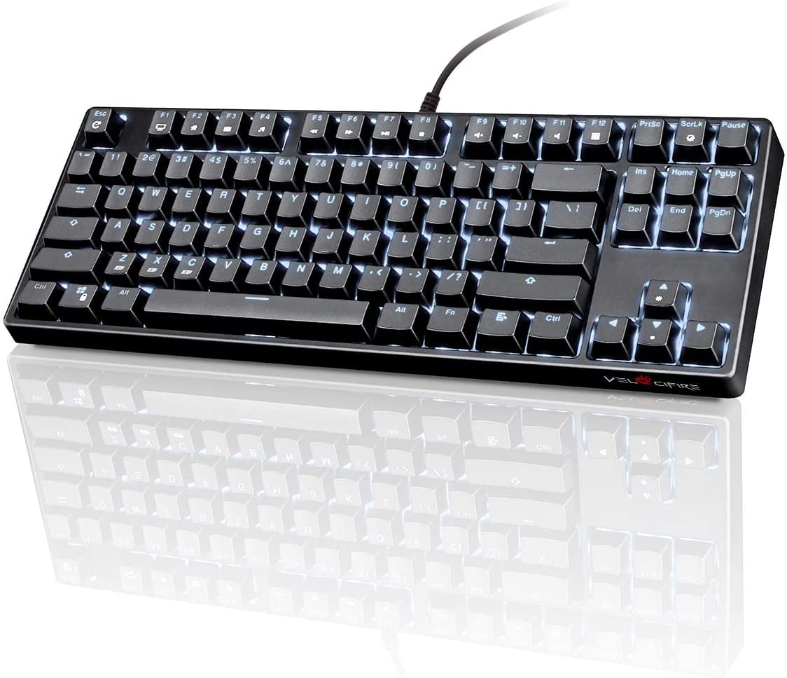 5 Best Mechanical Keyboards under 50 Dollars 11 VELOCIFIRE TKL02 87 Key Mechanical Keyboard with Tactile Brown Switches, and LED Backlit for Copywriters, Typists and Programmers … - Walmart.com