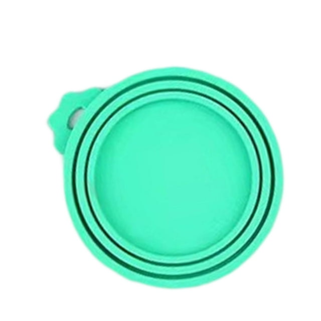 Tapa de lata de comida, sellador de tapa enlatada, latas de almacenamiento que se adaptan a la mayoría de tamaños estándar, tapa de silicona para lata Verde
