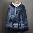 thumbnail image 5 of LAOLIUSN Novelty Horse Print Hoodie Animal 3D Pattern Sweatshirt Hooded Pullover with Pocket S-4XL, 5 of 7