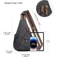 thumbnail image 3 of KL928 Canvas Sling Bag for Women Sling Backpack Crossbody Shoulder Bag for Men Small Backpack, 3 of 9