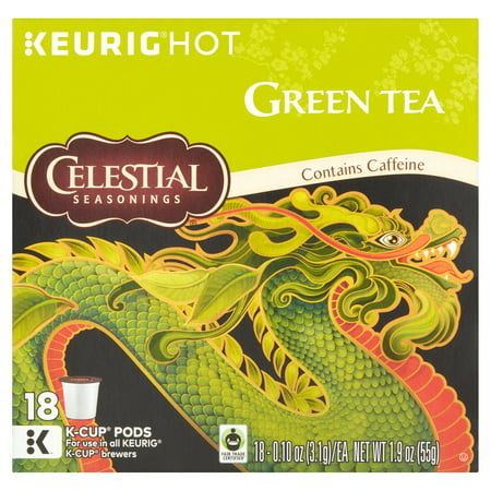 Celestial Seasonings Keurig chaud de thé vert K-Cup pods, 0,10 oz, 18 count