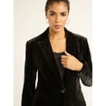 thumbnail image 4 of Sofia by Sofia Vergara Women's and Women's Plus Size Single Breasted Velvet Blazer, Sizes XS-4X, 4 of 4