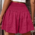 thumbnail image 5 of Ankola Summer Shorts for Women 2024 Drawstring Elastic High Waisted Pleated Ruffle Mini Skirts Beach Vacation Flowy Shorts Skorts, 5 of 5