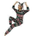 thumbnail image 3 of goowrom Pyjama de Noël pour Femmes, Combinaison à Capuche à Motif Imprimé, 3 of 9