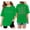 A-Green46, variant on JAJAHO Girls Short Sleeve T Shirt Summer Oversized Tee Casual Letter Print Crew Neck Baggy Streetwear Shirts For Kids 3-14Y Versatile Tops