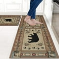 thumbnail image 2 of Farmhouse Kitchen Rugs and Mats Set of 2 Rustic Lodge Bear Kitchen Rugs Non Slip Super Absorbent Kitchen Mat for Sink Waterproof Runner Rug for Laundry Room 17"x 48"+17x24, 2 of 6
