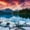 Tatra Mountain Lake, variant on Elephant Stock Grand Teton Wall Art - Horizontal Canvas Wall Art - Living Room Wall Decor - Nature Canvas - Blue And Orange Decor - 12" x 8"