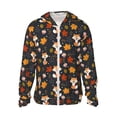 thumbnail image 2 of Uemuo Autumn Fox Pattern Women's Full Zip UPF 50+ Sun Protection Hoodie Jacket Long Sleeve Sun Shirt Hiking Outdoor Performance with Pockets-XX-Large, 2 of 9
