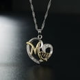 thumbnail image 5 of SFTING Mom Letter Heart Necklace in 925 Sterling Silver Cubic Zirconia Jewelry Love Necklace Mother's Day Birthday Gift for Women Mother, 5 of 10