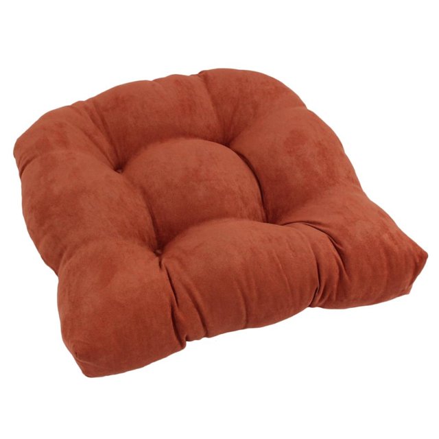 Coussin de Chaise de Salle à Manger Capitonné en Microsuède en Forme de U de 19 Po