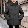 thumbnail image 2 of Winter Coats for Women Winter Coat Warm Thermal Insulated Hooded Jacket With Slim Fit Waist For Cold Weather Windproof Outdoor Activities Casual Fashion Winter Jackets for Women, 2 of 5
