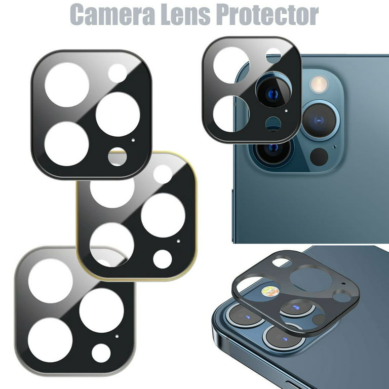 iPhone 12 Pro Max Tempered Glass Camera Lens Protector [3-pack] Silver