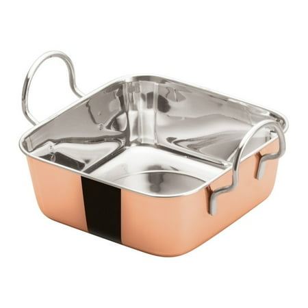 

4 1/2 Sq Mini Kadai Bowl Copper Plated 2 packs